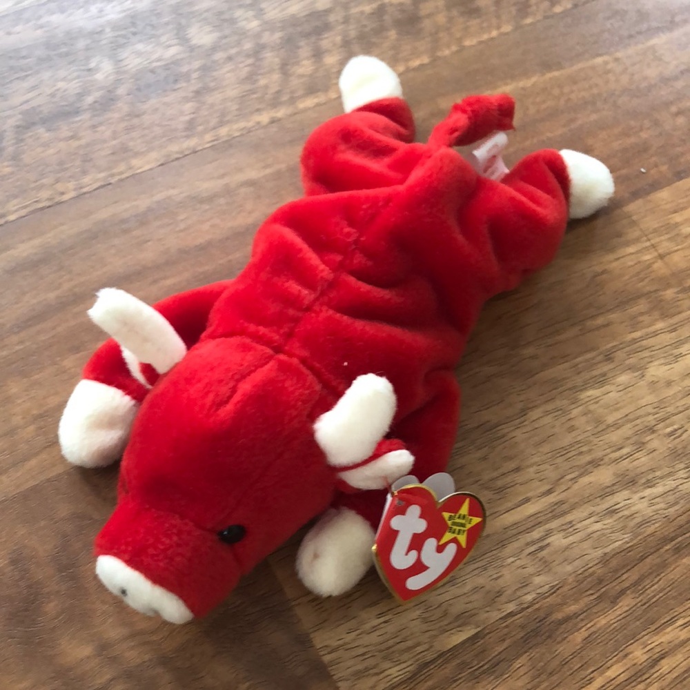RARE Bull beanie baby